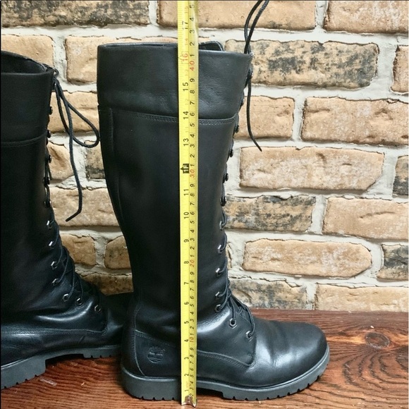 SOLD Vintage Timberland Tall Lace-Up Combat Boots - Picture 11 of 16